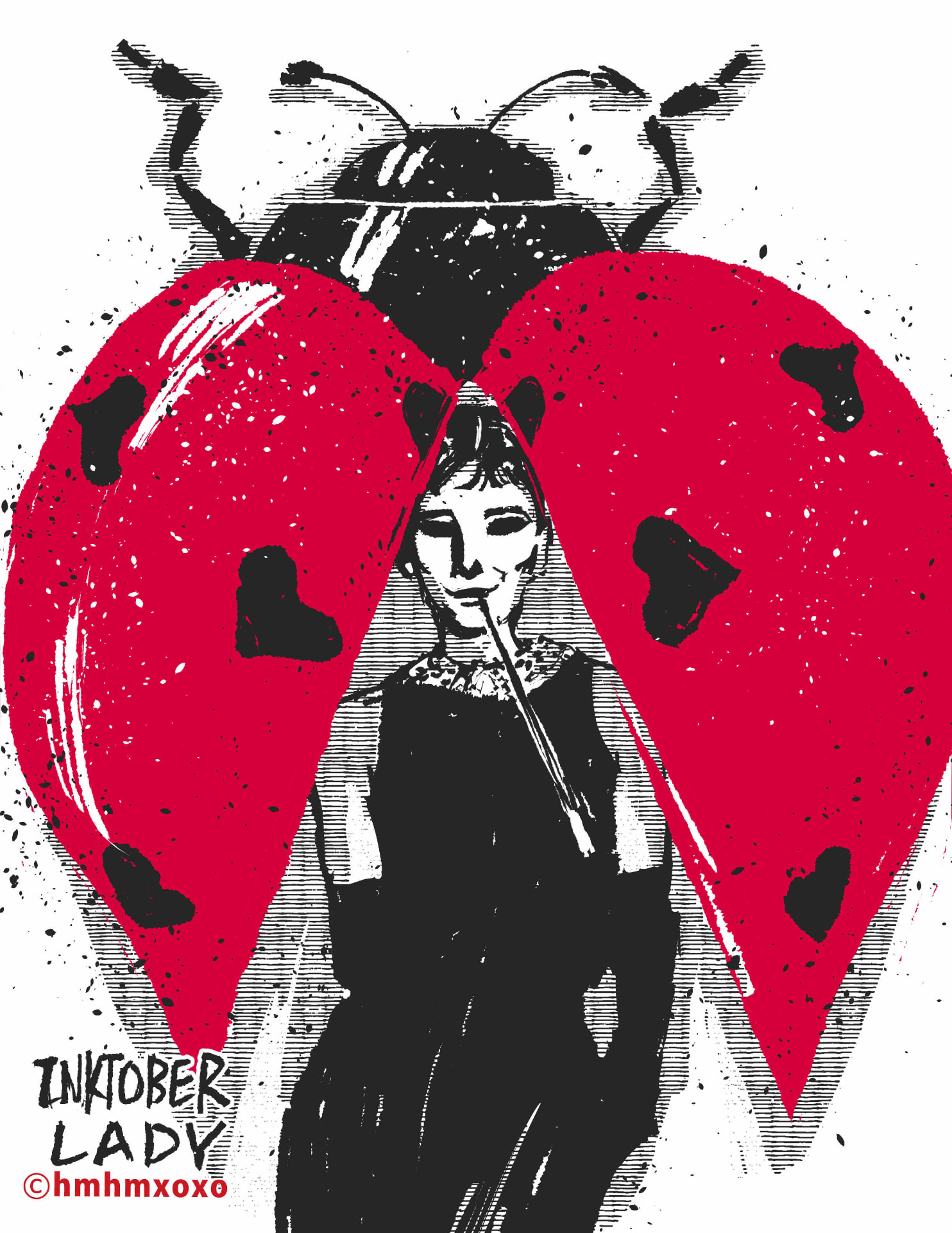 The Iconic Ladybug (Inktober Series) — 04 Original ink submission