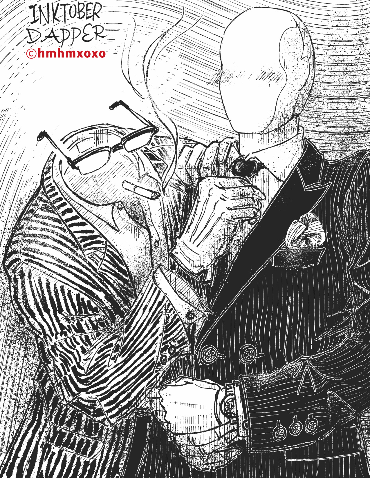 Pure Dapper Moment (Inktober Series) — 03 Original ink submission